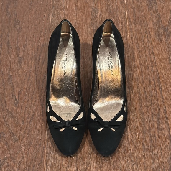 Dolce & Gabbana Women’s Black Suede Pumps Size 41/11 - Picture 2 of 6